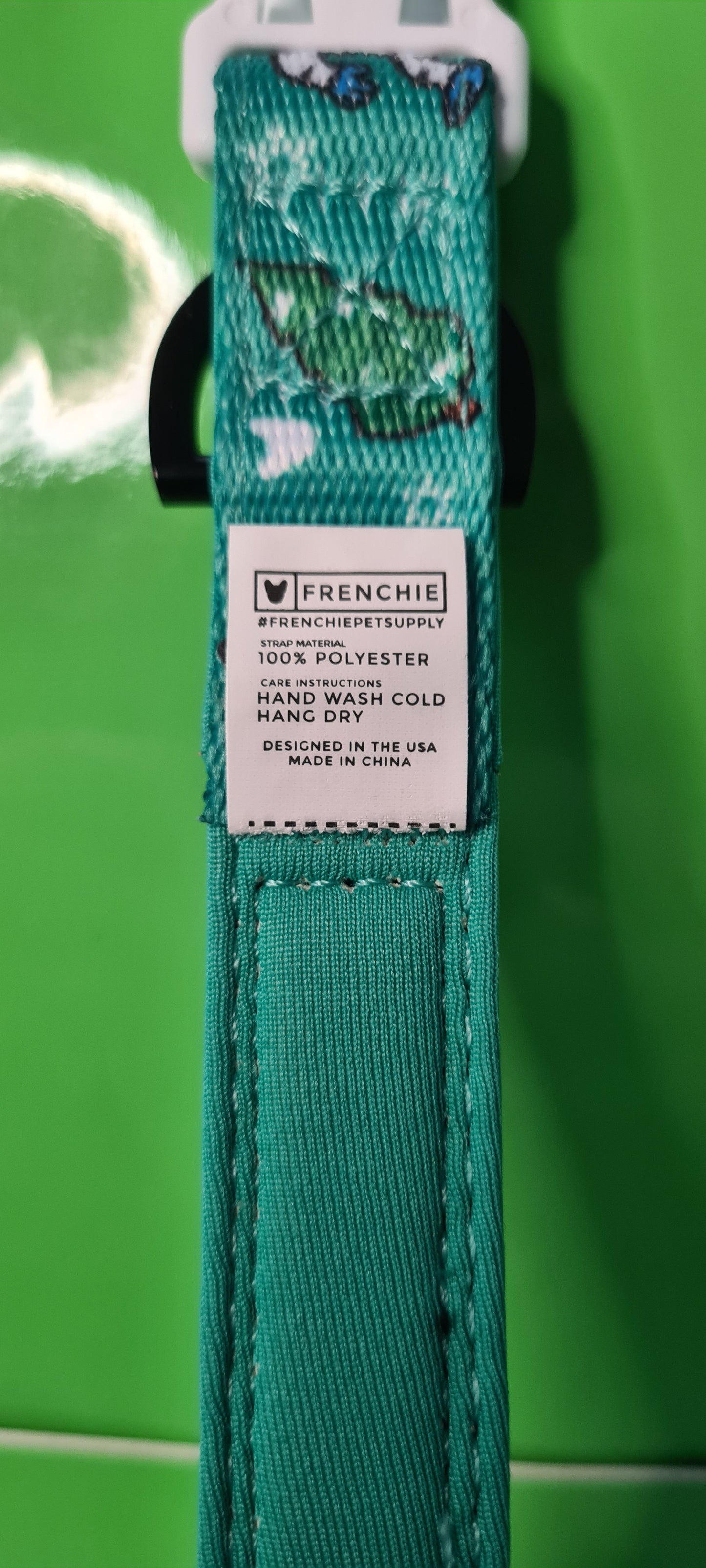 Frenchie Bulldog Dog Collar Abominable Snowman 2cm wide neoprene lining