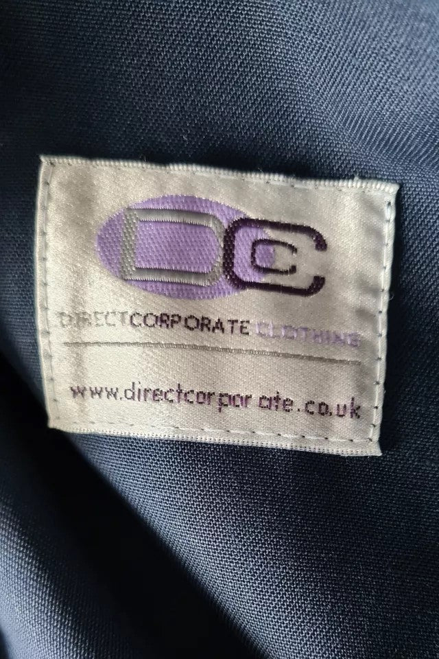 HI VIZ NAVY MEN'S WORK WEAR CARGO TROUSERS 300g Polyester Cotton reflective 48"