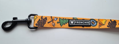 Frenchie Designer Dog Leash Lead - 'Happy Camper' Comfort Handle Multicolor 5 Ft Long