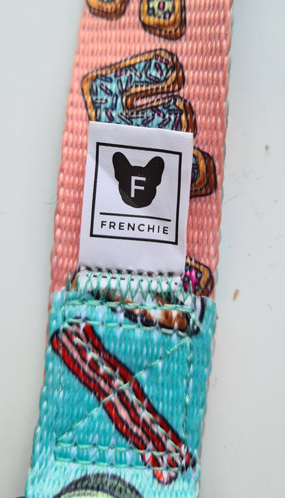 Frenchie Designer Dog Leash Lead - 'Breakfast Club' Comfort Handle Multicolor 5 Ft Long