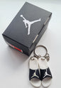 1 x NIKE AIR JORDAN Black/White MINI SLIDERS KEYRING WITH SHOE BOX