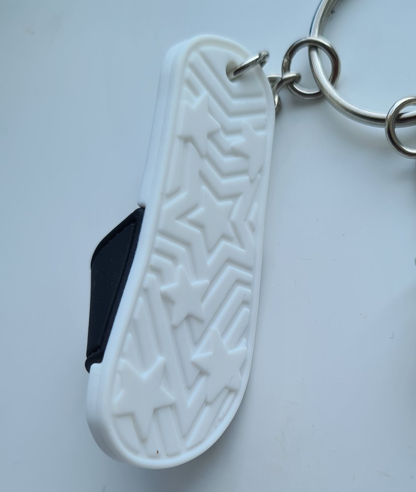 1 x Pair ADIDAS White/Black MINI SLIDERS KEYRING WITH SHOE BOX