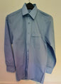 Men's Long Sleeve Shirt Button Up Plain Formal Smart Work Business Blue 14" 36cm