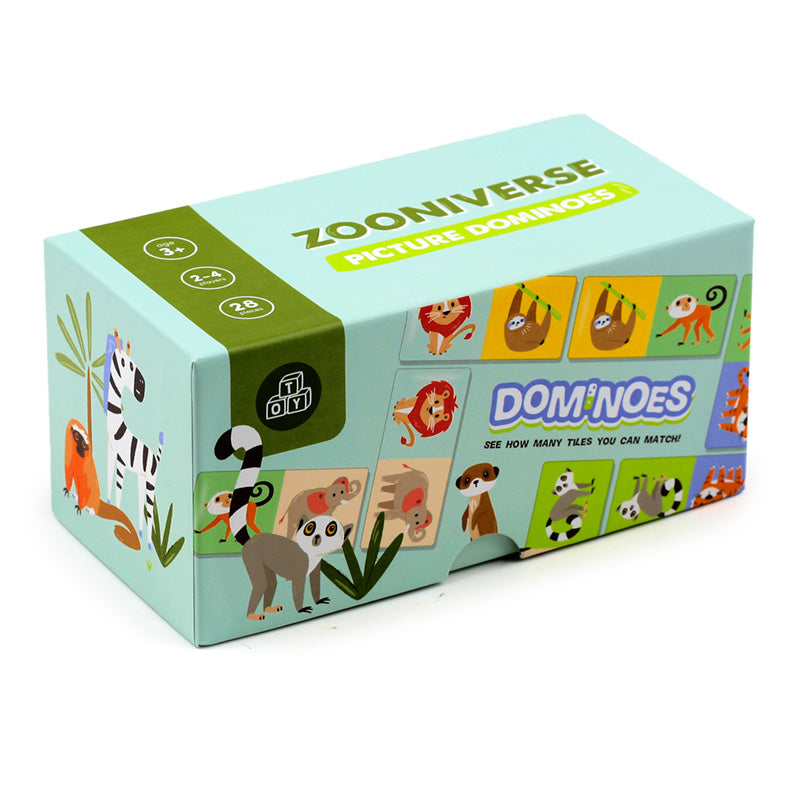 Kids Dominoes Set - Zooniverse 28 pieces