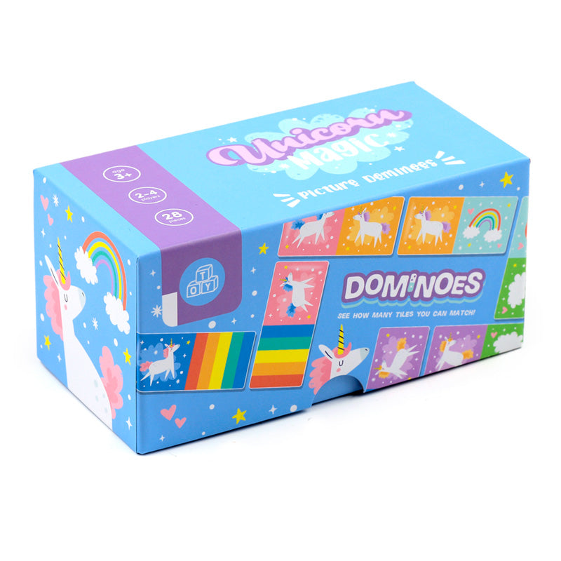 Kids Dominoes Set - Unicorn Magic 28 pieces