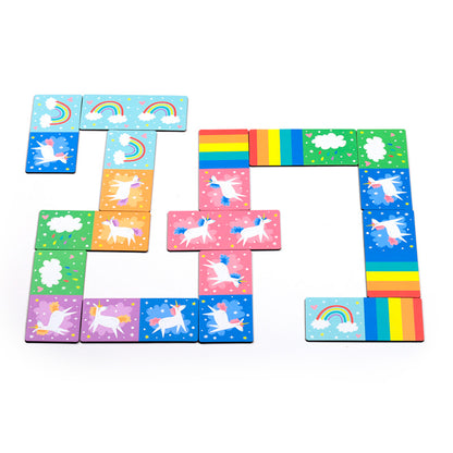 Kids Dominoes Set - Unicorn Magic 28 pieces