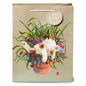 Gift Bag (Large) - Kim Haskins Floral Cat in Plant Pot