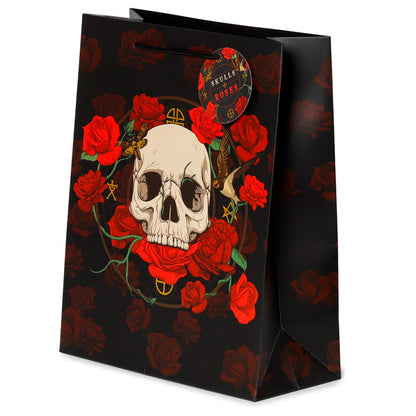 Gift Bag (Large) - Skulls and Roses Red Roses