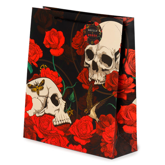 Gift Bag (Extra Large) - Skulls and Roses Red Roses