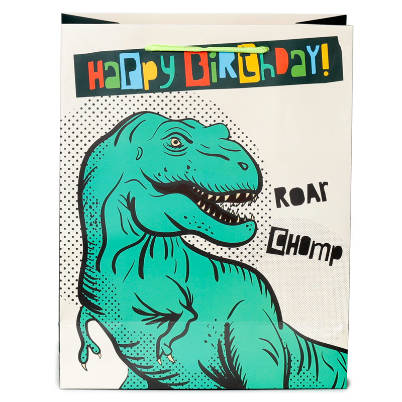 Gift Bag (Large) - Happy Birthday Dinosauria