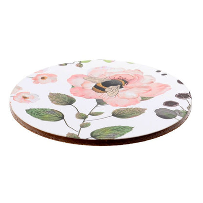 Set of 4 Cork Novelty Coasters - Nectar Meadows