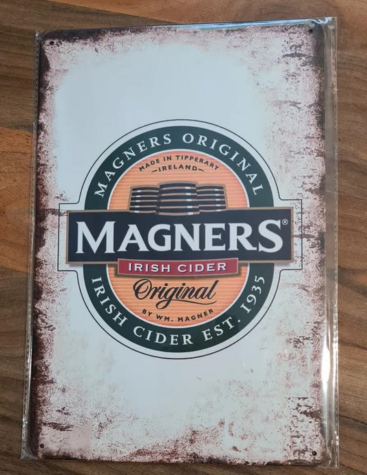 Magners Retro Metal Sign 30cm x 20cm Bar Man Shed