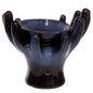 Ceramic Hands Design Dark Glazed Oil Burner