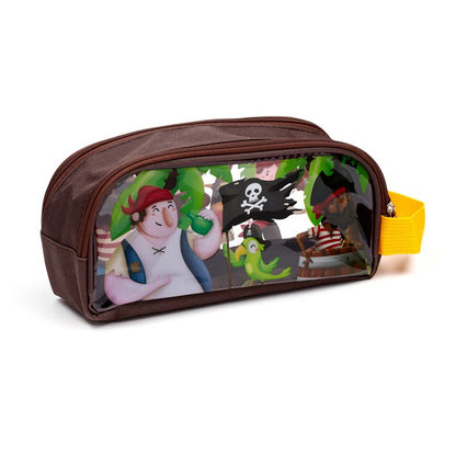 Jolly Roger Pirates Clear Window Pencil Case