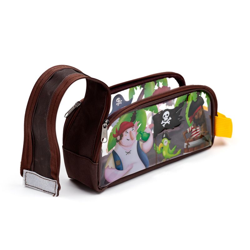 Jolly Roger Pirates Clear Window Pencil Case