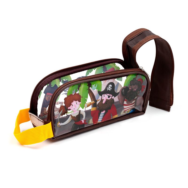 Jolly Roger Pirates Clear Window Pencil Case