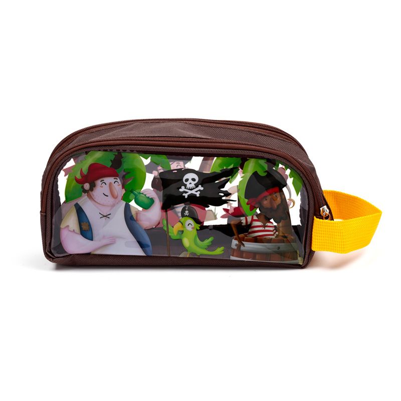 Jolly Roger Pirates Clear Window Pencil Case