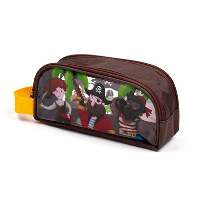 Jolly Roger Pirates Clear Window Pencil Case