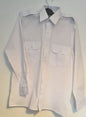 Men's Pilot Security Long Sleeve White Shirt Epaulette 2 pockets Size 15" 38cm