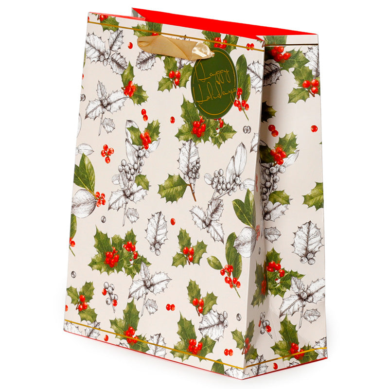 Gift Bag (Large) - Winter Botanicals Holly