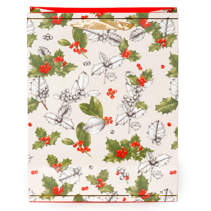 Gift Bag (Large) - Winter Botanicals Holly