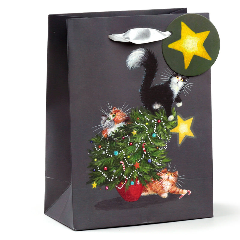 Gift Bag (Medium) - Kim Haskins Christmas Tree Catastrophe Cats