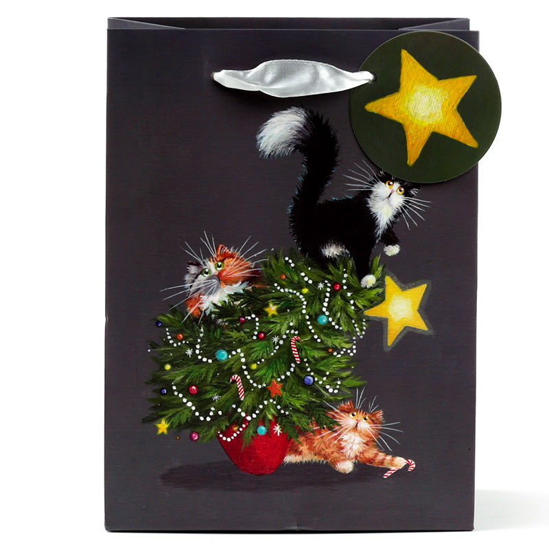 Gift Bag (Medium) - Kim Haskins Christmas Tree Catastrophe Cats