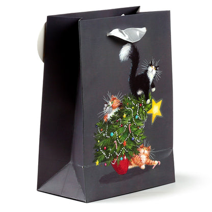 Gift Bag (Medium) - Kim Haskins Christmas Tree Catastrophe Cats