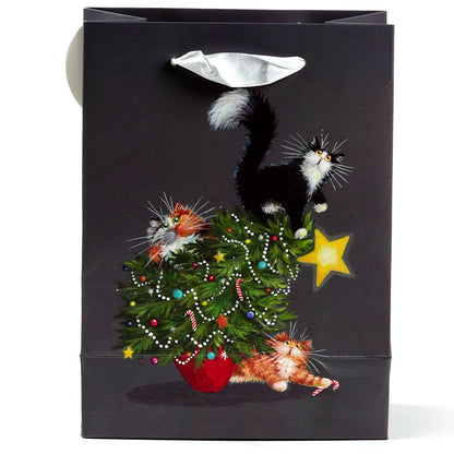 Gift Bag (Medium) - Kim Haskins Christmas Tree Catastrophe Cats