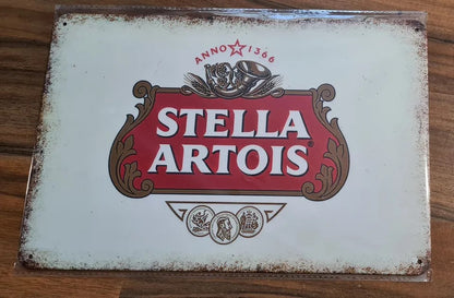 Stella Retro Metal Sign 30cm x 20cm Bar Man Shed